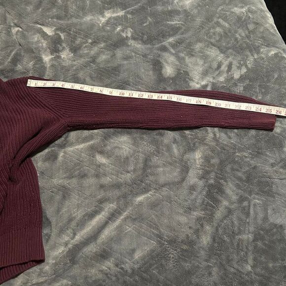 Guess Burgundy lace up sweater - Picture 8 of 8